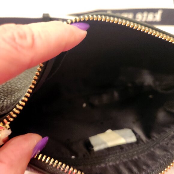 Kate Spade Rosie Black Leather Crossbody With Web Logo Guitar Strap _ NWT - Picture 8 of 8